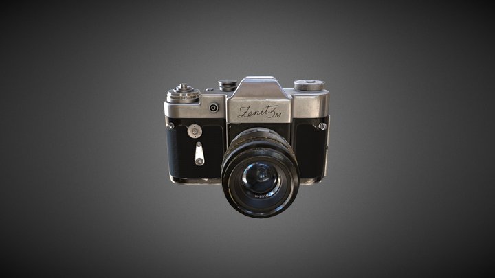 Zenit Old Camera 3D Model Low Poly 3D Model