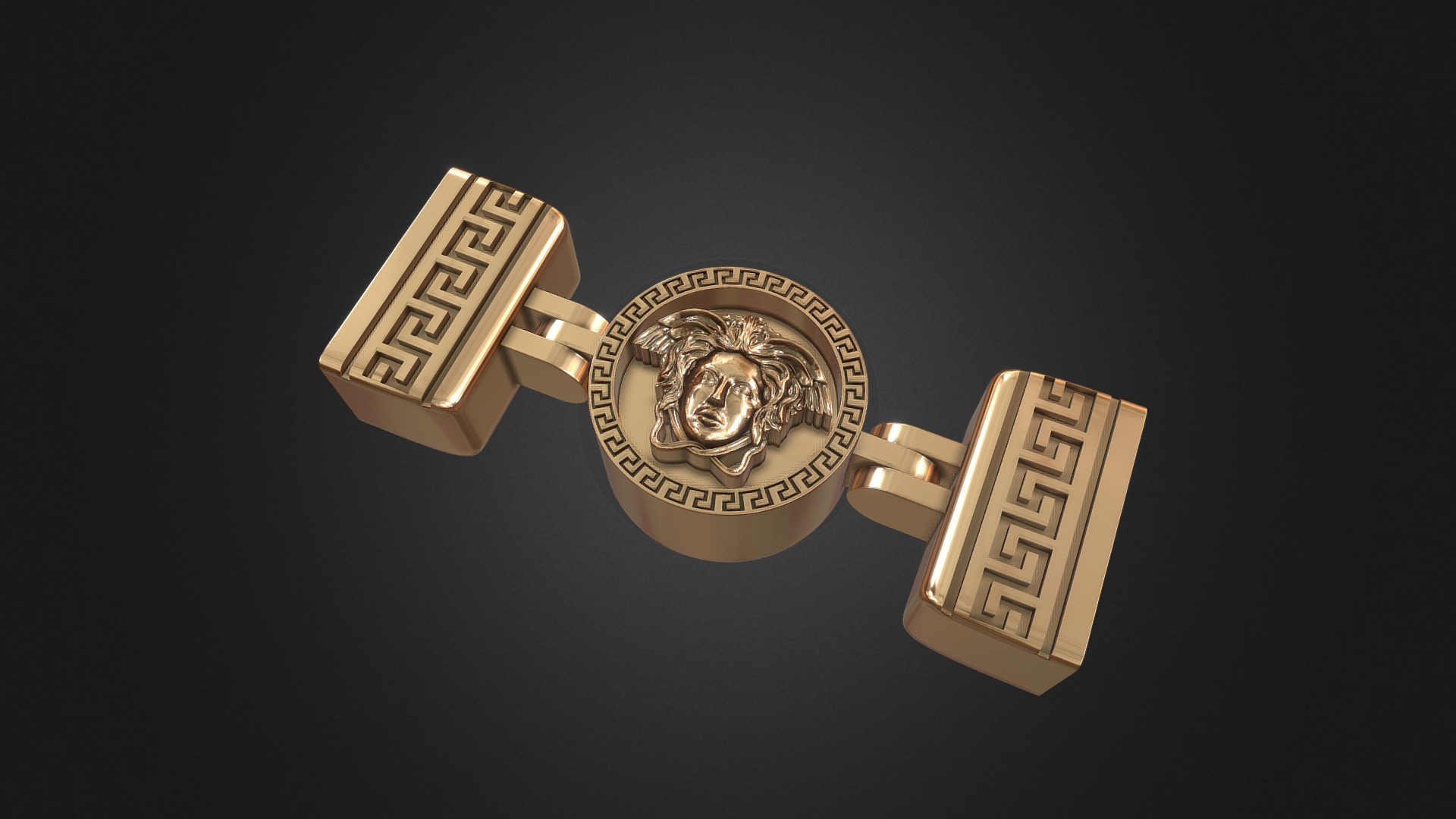3D model 922 – Bracelet - This is a 3D model of the 922 - Bracelet. The 3D model is about a couple of gold rings.