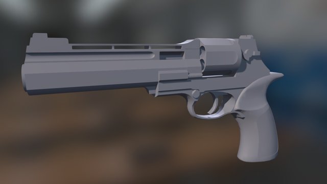 Mateba 6 Revolver 3D Model