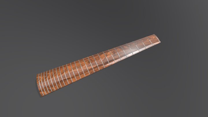 Arpeggione fingerboard 3D Model