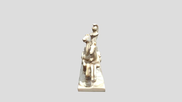 Roman Chariot Statue 3D Model