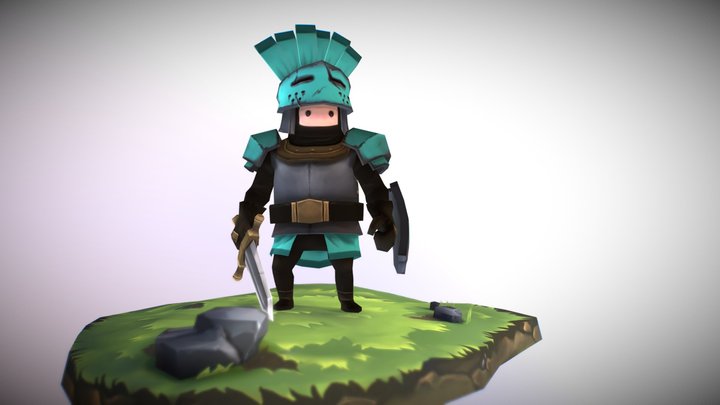 Little Knight 3D Model