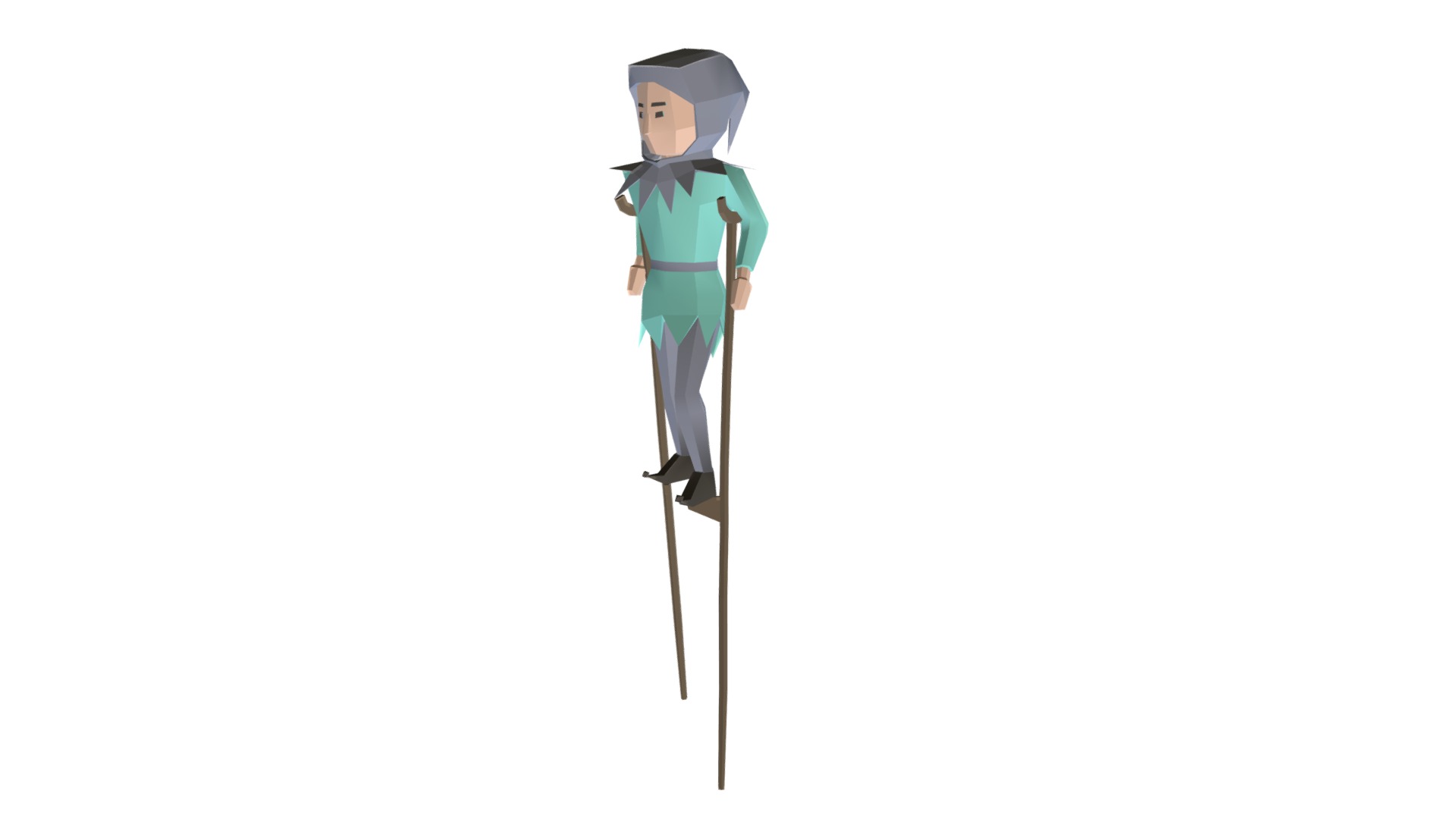 3D model Tumbler On Stilts - This is a 3D model of the Tumbler On Stilts. The 3D model is about a doll on a stick.