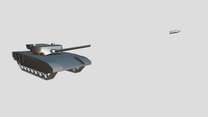 Assemblage T14 obus 3D Model