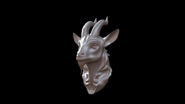 goat sculpture head 3D Model