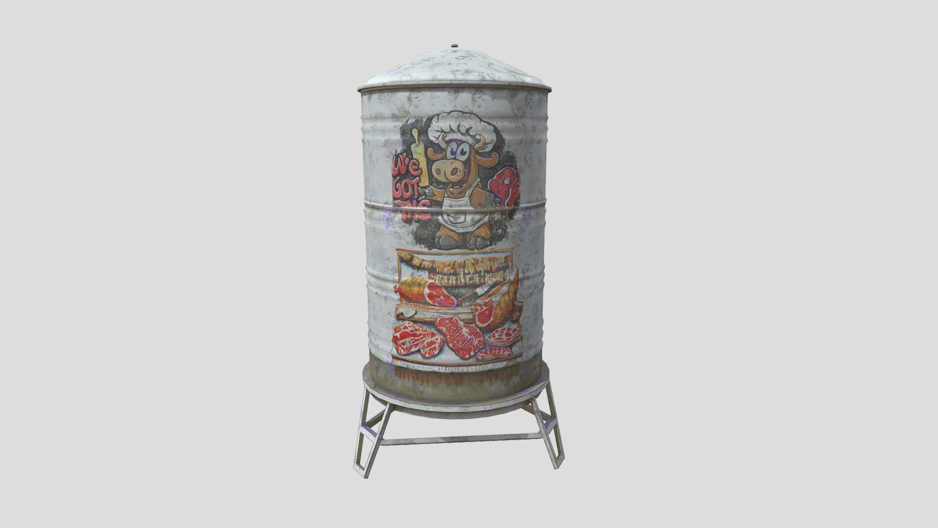 Butchers Water Tank in the Wasteland - Download Free 3D model by Lucas ...