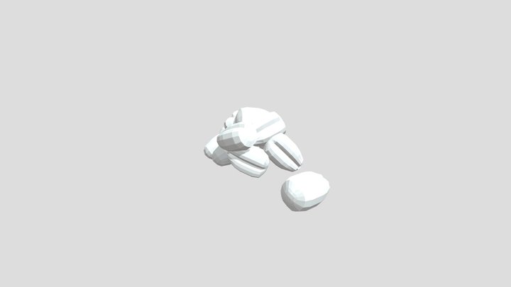 Low Poly Grain Pile 3D Model