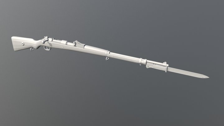 SOLUNSKI FRONT Puska Gewher G98 Mauser 3D Model