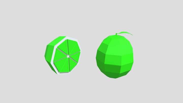 Low Poly Lime Free 3D model – Modèle 3D gratuit STL