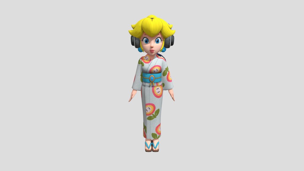 Peach Yukata Headphones