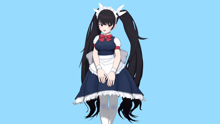 Anime Maid (Original Character) 3D Model