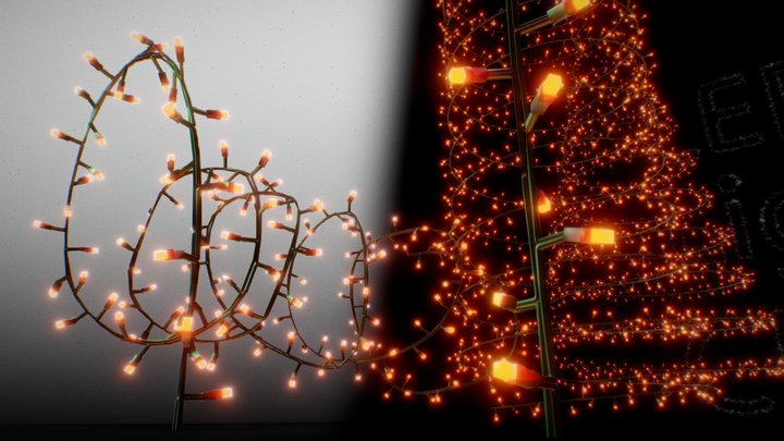 Christmas LED Light Chains 3D Model