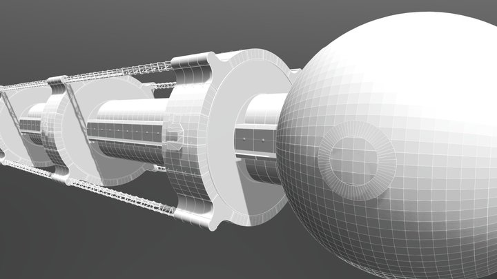 Space station lifts block 3D Model