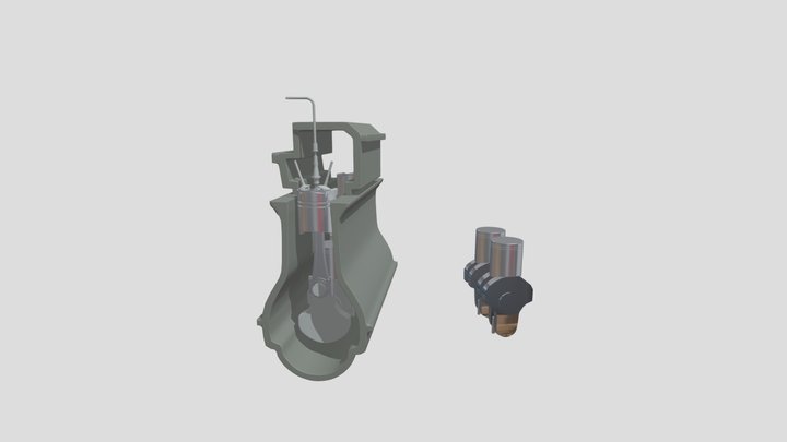 Sistema de inyeccion inyector 3D Model