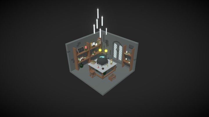 Wizardly Potions Classroom 3D Model