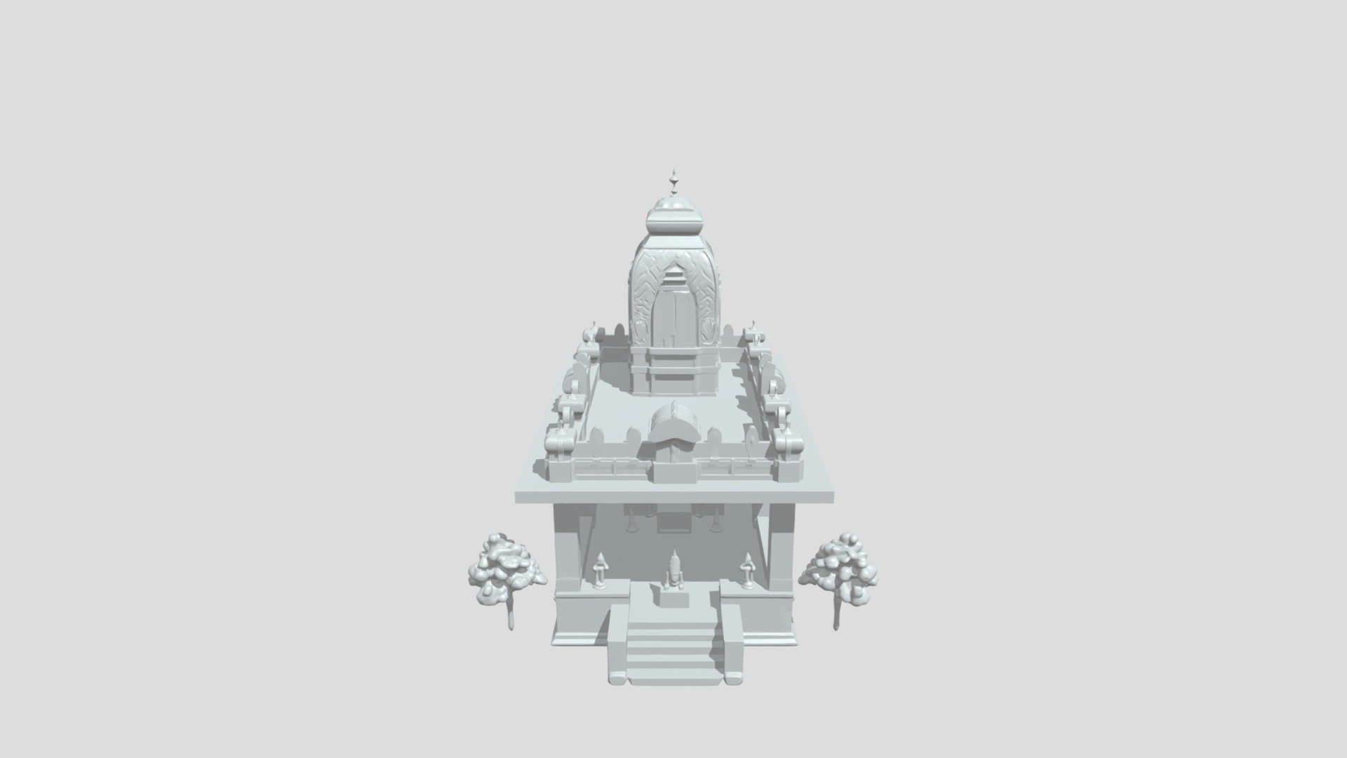 Temple model with dome - 3D model by fredrick.george.f [e26f7e8 ...