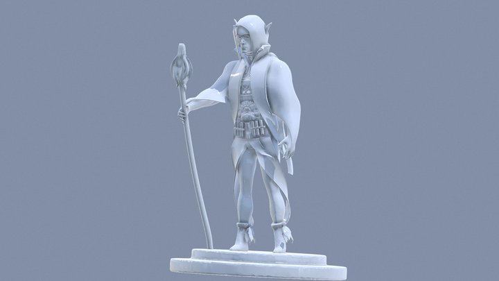 Elf Wizard 3D Model