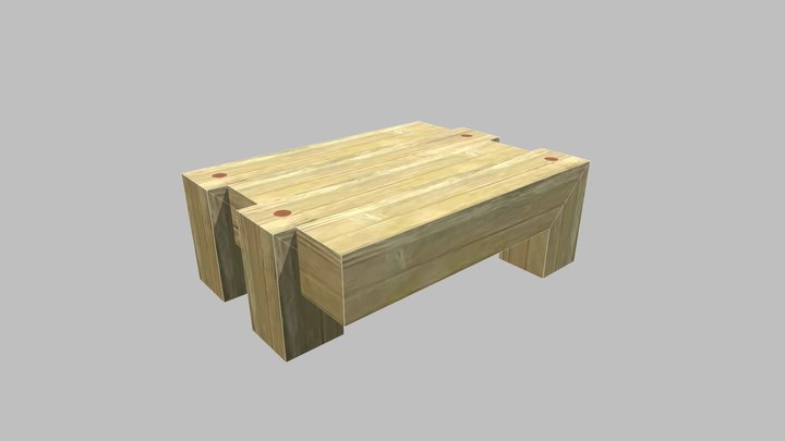 Timber Coffee Table 2 3D Model