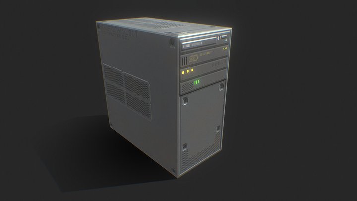 Old Computer Tower-01 3D Model