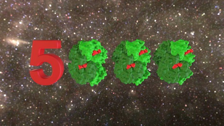 5000 followers for @PDBeurope 3D Model