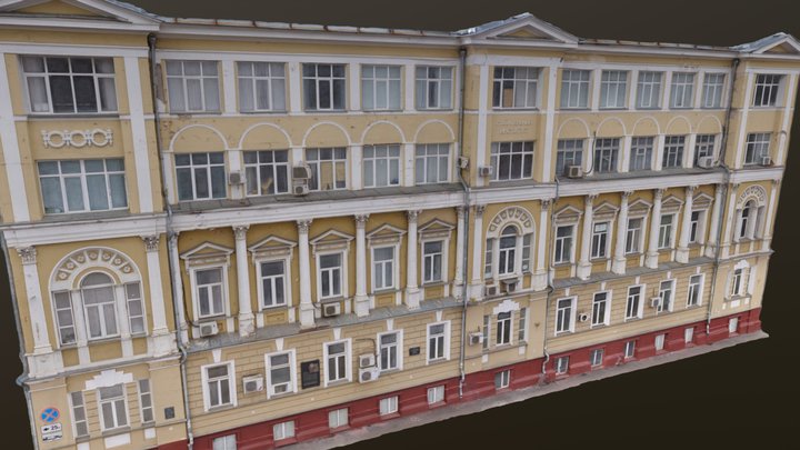 Фасад строительного университета 3D Model