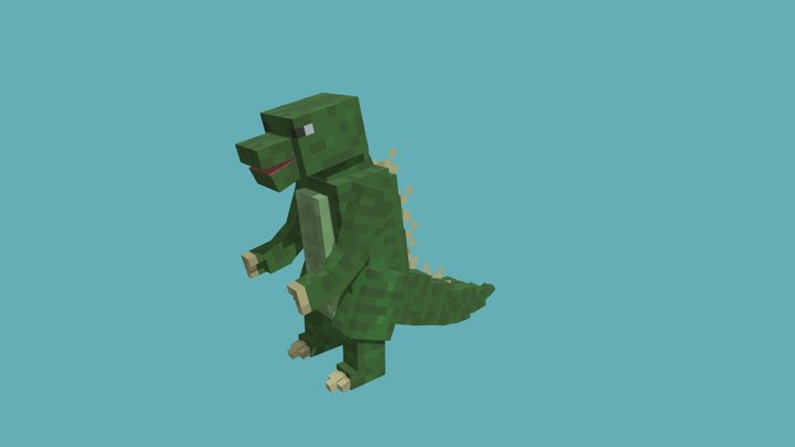 Minecraft Godzilla 3D Model
