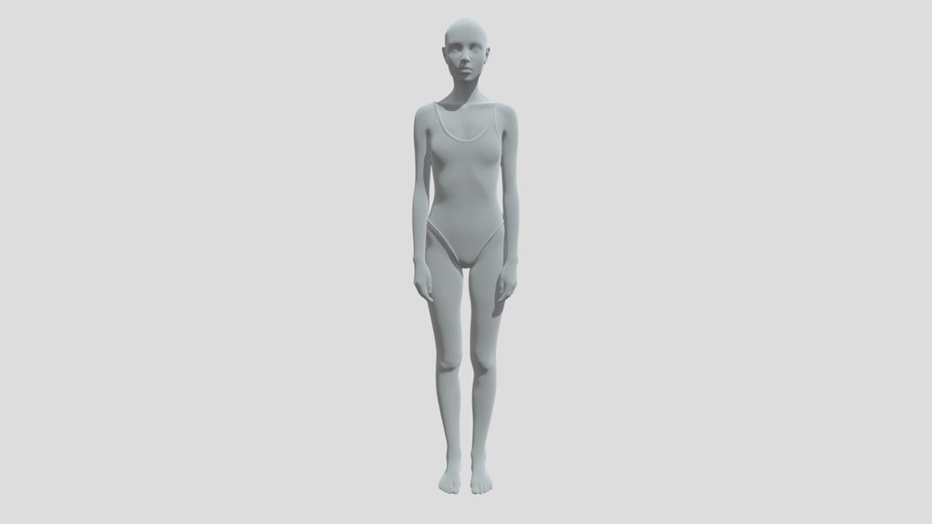Bald Figure in Skin-Tone Bodysuit
