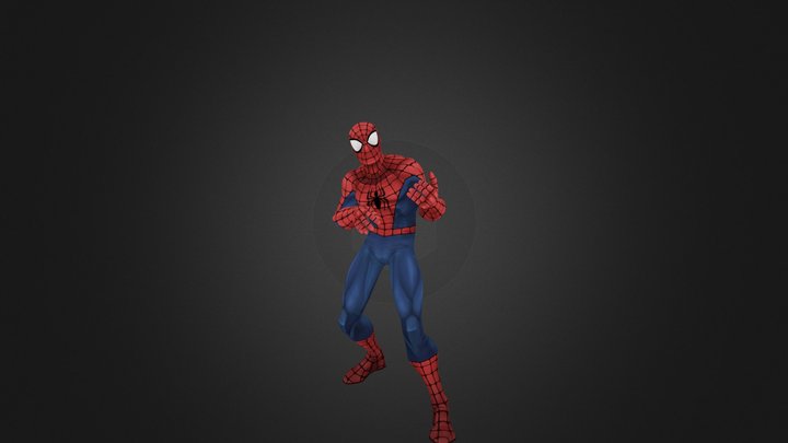 Spiderman Guitar Playing 3D Model