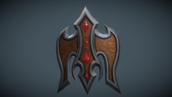 Stylized Fantasy Shield 09 3D Model