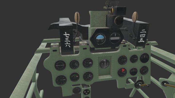 A6m5 Cockpit 3D Model
