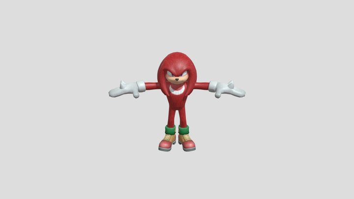 Mobile Sonic Dash Knuckles Movie 3D Model