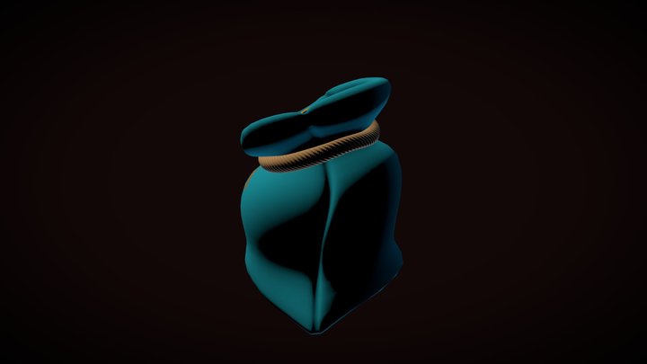 Stylized Coin Bag 3D Model
