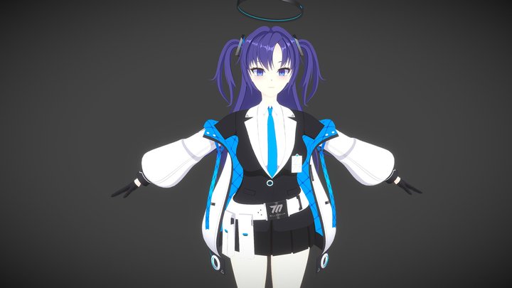 Hayase Yuuka - Blue Archive NSFW Model+GymOutfit 3D Model