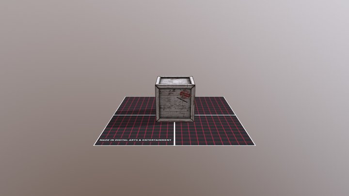 Finished Painted Crate 3D Model