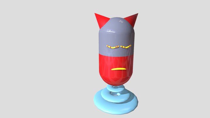 Character Block Out - Pillbot 3D Model