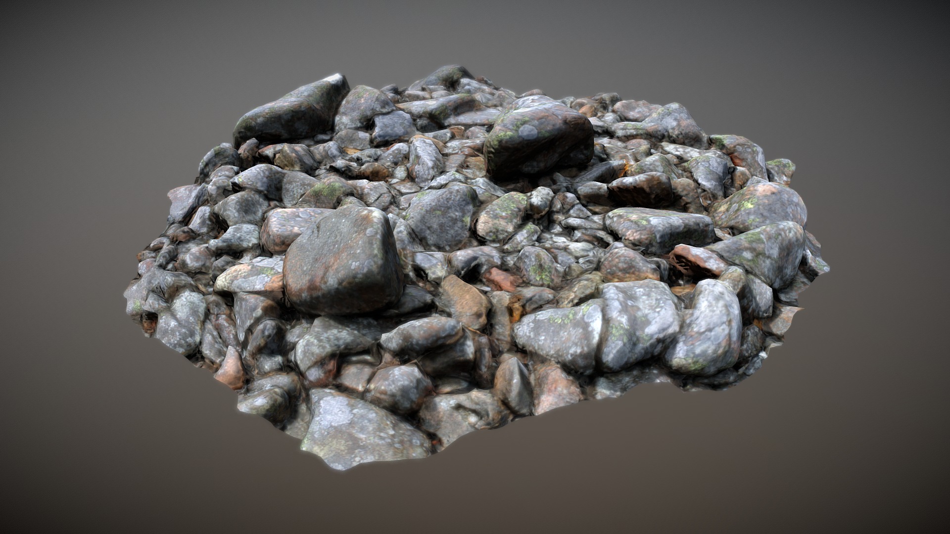 3D model Nature Stone 023 - This is a 3D model of the Nature Stone 023. The 3D model is about a close-up of some rocks.