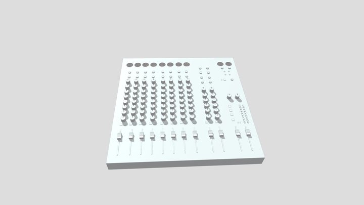 8-channel Audio Mixer – Modello 3D gratuito STL