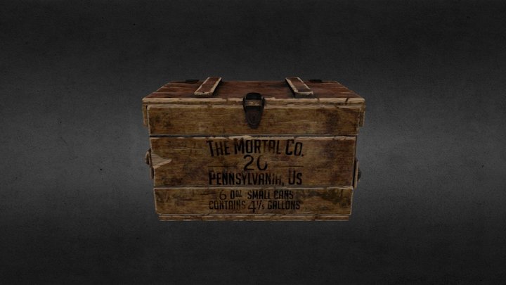 Crate Wood 3D Model