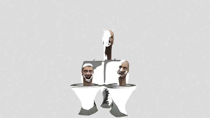 Triplet-skibidi-toilet 3D Model