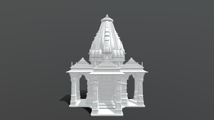 small mandir base model 3D Model