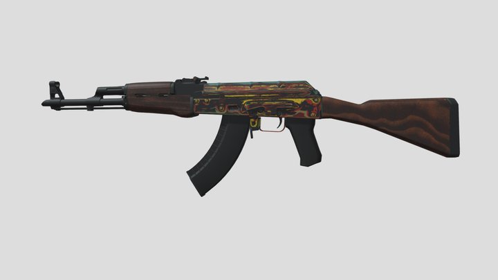 Ak47 fuego 3D Model