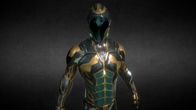Scifi Armor Green 3D Model