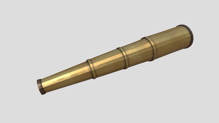 Low-Poly Telescope – Free 3D Model STL