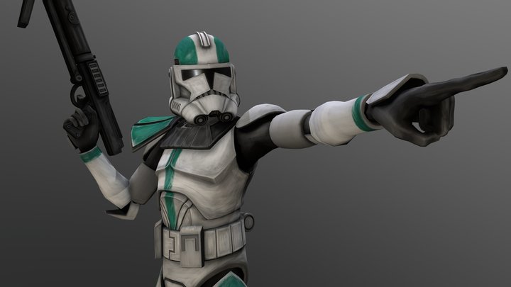 Clone Captain Howzer 3D Model