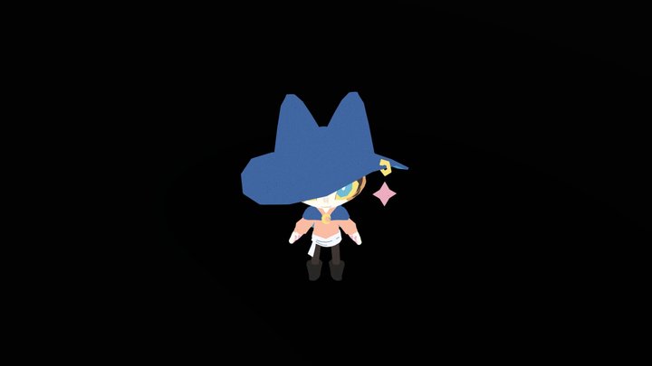 Stlized Cat Game Character 3D Model