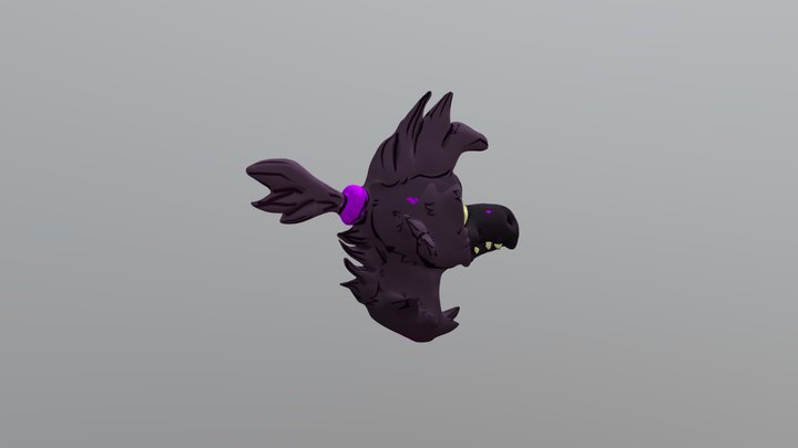 Raven headshot 3D Model