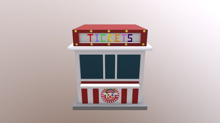 Ticket Counter 3D Model