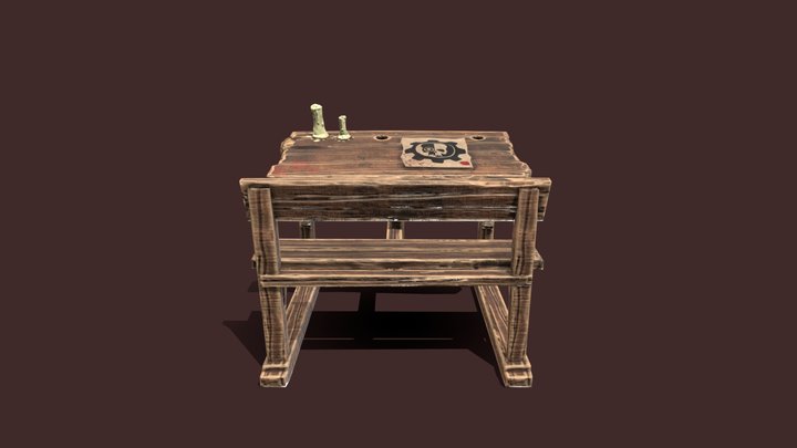 Stylized Desk 3D Model