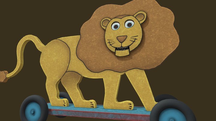Slendytubbies Ø - Lion Statue – Free 3D Model STL