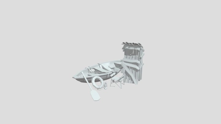5 Modeled Props - Forest (Swamp) Loner 3D Model